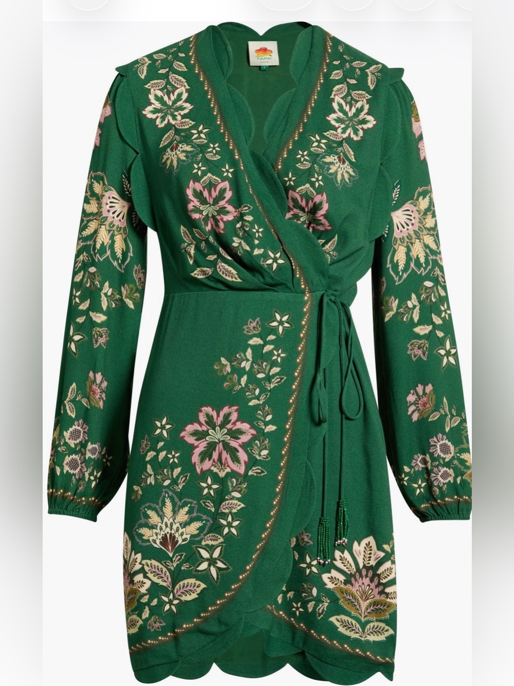 Farm Rio Delight Long Sleeve Dress S